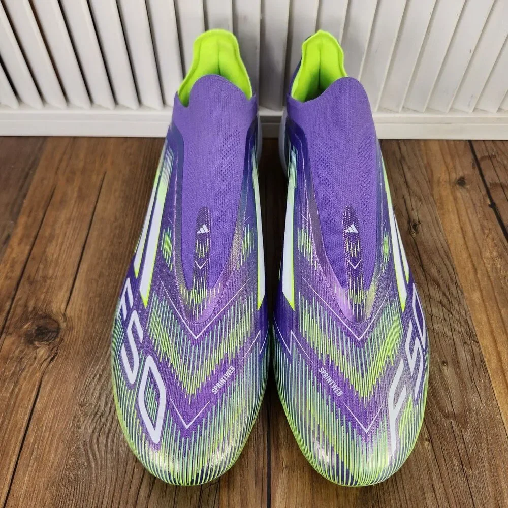 Adidas F50 Elite Laceless Firm Ground FG Mens Sz 13 Purple Soccer Cleats JH7628